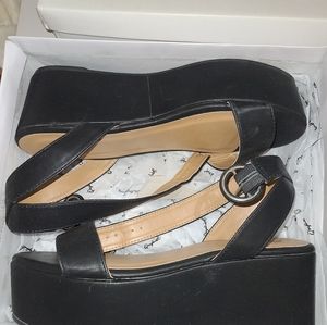 Black platform shoes